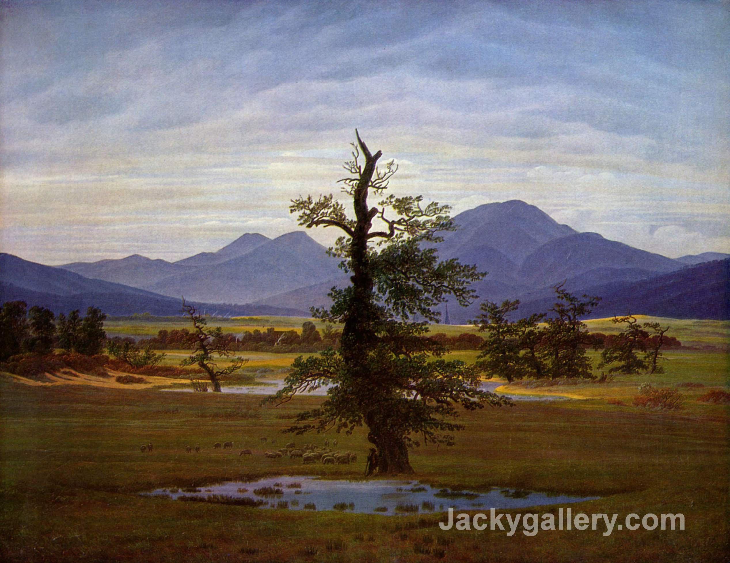Solitary Tree by Caspar David Friedrich paintings reproduction